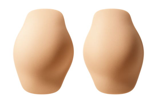 Foam hip pads for enhancing shapewear fit.