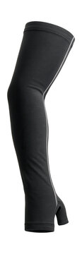 Polyester arm warmer featuring thumbhole and reflective detailing for evening runs.