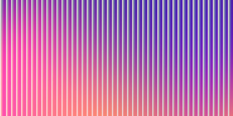 Glass ripple texture with dark gradient background and vivid orange, blue, and lilac light streaks. Futuristic distortion, moody abstract glow, reeded vertical blur. Vector illustration