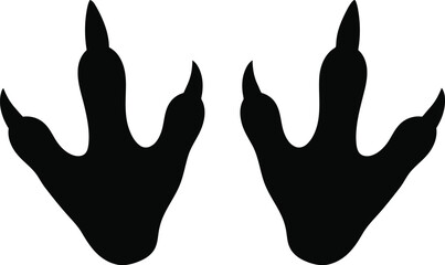 Dinosaur footprint silhouette icon