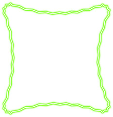 Neon Glowing Shape PNG | High-Resolution Transparent Outline Element for Digital Art & Design