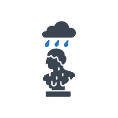 Acid Rain Statue Erosion Icon