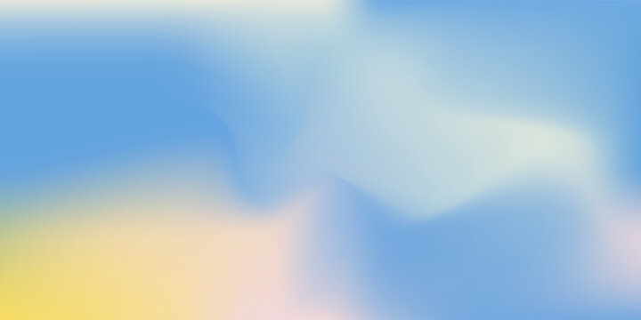 Abstract cirrus clouds. Light blue, pink color vector banner. Pastel gradient sky pattern. Blurred light fuzz colorful gradient background. Pastel smooth mesh shapes. Vector soft horizontal backdrop