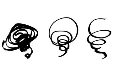 シンプルなもやもやマークと吹き出し　憂うつ　不安　鬱　ベクター