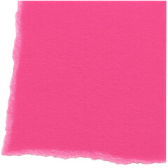 Hot pink scrap paper with torn top edge