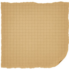Brown gingham paper with soft tear on top edge
