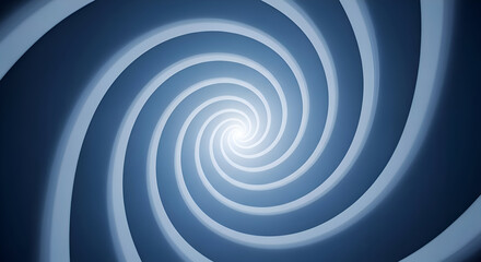 Abstract blue and white spiral pattern creating a hypnotic tunnel effect with a bright glowing center