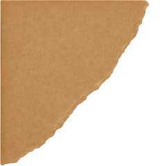 Brown recycled paper triangle with ripped edge