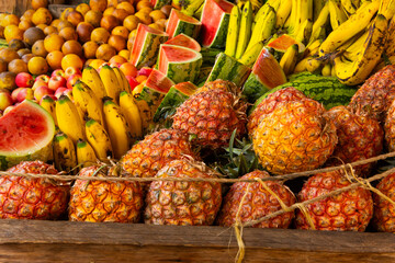 Assortment of Ripe Colorful Fruits at a Kenyan Market Stall
Ripe, colorful fruits including...