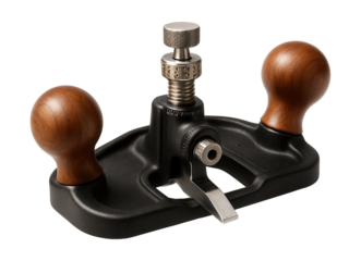Depth-adjustable router plane for leveling recesses in cabinet-making.