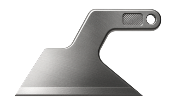 Offset utility knife blade for enhanced access in tight areas during renovations.