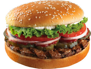 hamburger isolated on white