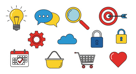 vector set of shopping icons