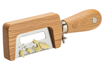 Gourmet truffle and cheese shaver with an adjustable blade isolated on transparent background
