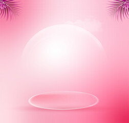 abstract pink background with bubbles