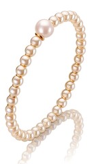 Obraz premium Single pearl bracelet, soft shine, delicate circular form, isolated PNG