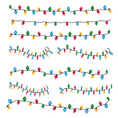 Colorful Christmas Lights Garland Set string lights