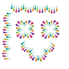 Gemstone Shaped Christmas Lights Borders and Designs Keywords: Christmas, lights, border