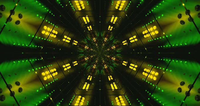 Dynamic tunnel video loop showcasing vibrant colors in an immersive experience for screensaver applications