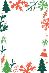  template Christmas card featuring a flat design style with simple shapes and bold lines, incorporating a vibrant color scheme with shades with png Transparent 