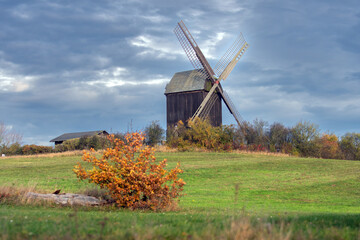 wooden windmill