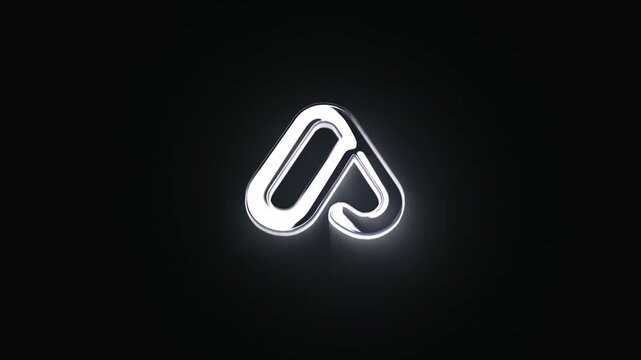 Futuristic High-Tech 3D Logo Reveal Animation, Modern Minimal Glossy Symbol Intro With Clean Motion Design and Neon Light Effects