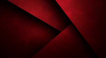 Abstract red background with geometric planes and subtle texture, creating dimensional depth and visual interest, suitable for modern, bold design concept