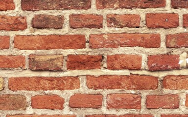 Old red brick wall texture pattern with abstract vintage masonry surface background
