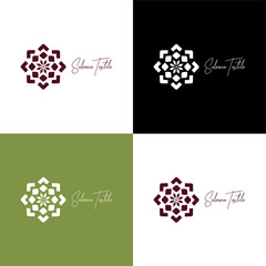 Geometric Mandala Floral Pattern Logo Vector for Textile Fashion Branding Salonica Textile