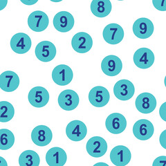 Seamless pattern with beautiful numbers. Algebra and geometry, calculations.