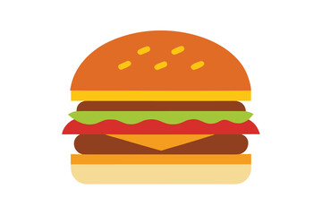 double burger vector icon illustration on white