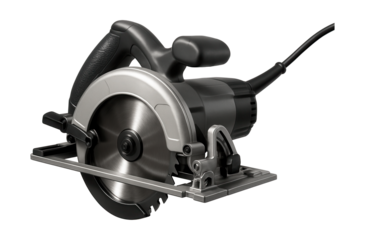 Corded circular saw with adjustable shoe for flush cuts in flooring.