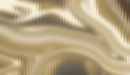 Muted Gold and Champagne Flowing Abstract Background with Soft Vertical Rippled Satin Texture