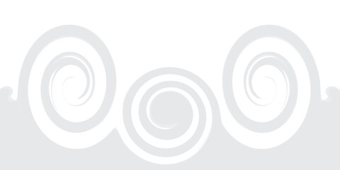 Abstract close-up of white water ripples, gray concentric circles radiating out from a central point, vector illustration.