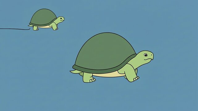 Two Turtles on the Move - A Slow and Steady Journey.