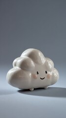 Whimsical nightlight lamp shaped like a cloud cozy home decor medium shot