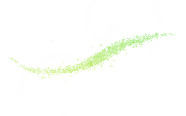 Green Sparkle Wave. Magic Dust. Nature Trail. An isolated trail of green glittering particles as a PNG clip art on a transparent background for eco-friendly designs, magic effects, or fresh concepts.