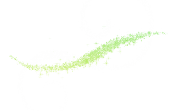 Green Sparkle Wave. Magic Dust. Nature Trail. An isolated trail of green glittering particles as a PNG clip art on a transparent background for eco-friendly designs, magic effects, or fresh concepts.