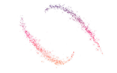 Gradient Swirl. Abstract Circle. Motion Lines. An isolated set of colorful gradient spiral curves forming a circle PNG clip art on a transparent background for a frame or logo element.