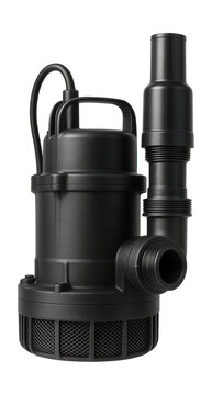 Submersible pump with a check valve to prevent backflow in home drainage systems.