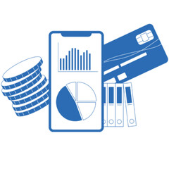 vector illustration of a bar chart with busniess graph template.eps