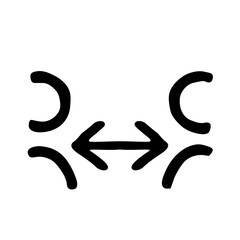 Social Distancing Distance Hand Drawn Icon Doodle Vector