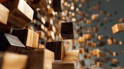 Vintage clock on wall with abstract circular pattern and golden architectural design