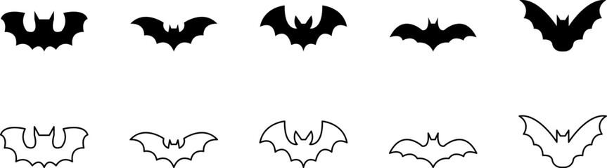 Bat Icon Set
