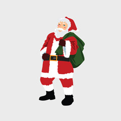 Winking Santa with Gift Sack