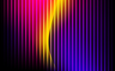Vibrant gradient of vertical lines in magenta, yellow, and purple, creating a modern abstract background with glowing effect