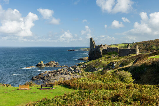 Dunure Castle by the sea Dunure Ayrshire Scotland