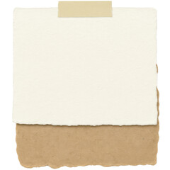 White textured paper with torn brown bottom
