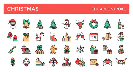 Christmas Icons Festive Collection for Holiday Designs © HUANG