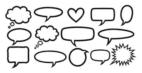 Fototapeta premium set of comic speech bubbles